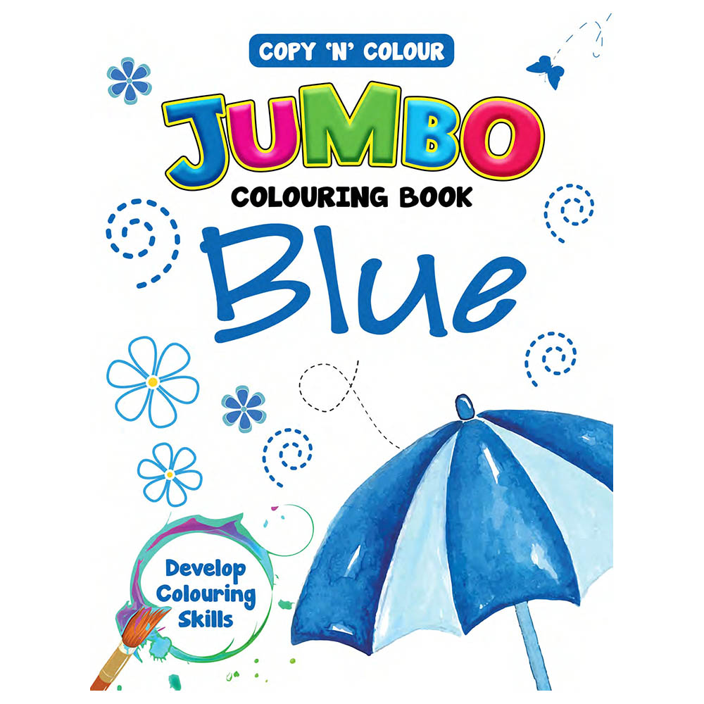 Cover of Copy N Colour JUMBO Colouring Book Blue